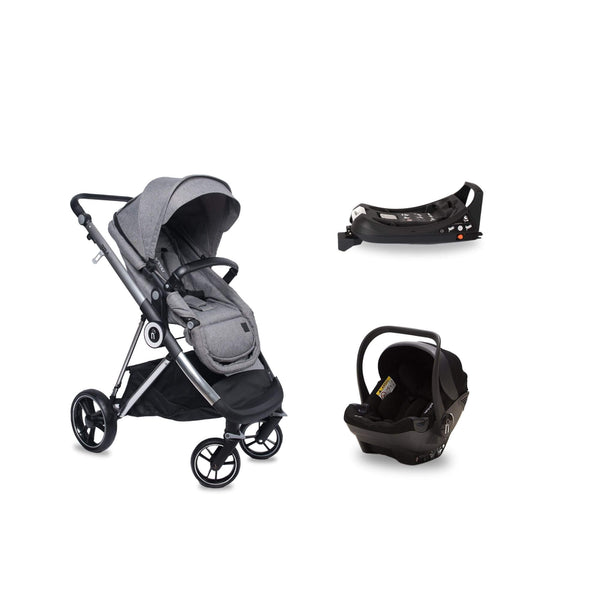 noola luxe 4in1 stroller pram travel system lunar grey