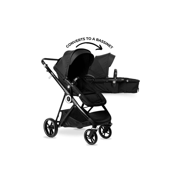 noola luxe 2in1 baby stroller midnight black