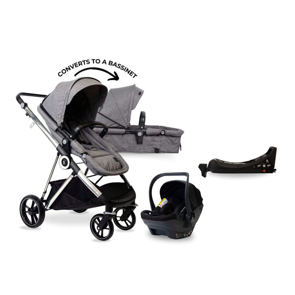 noola luxe 5in1 baby stroller lunar grey