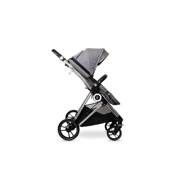 noola luxe 2in1 baby stroller lunar grey