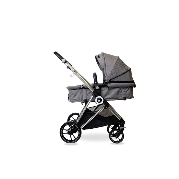 noola luxe 2in1 baby stroller lunar grey