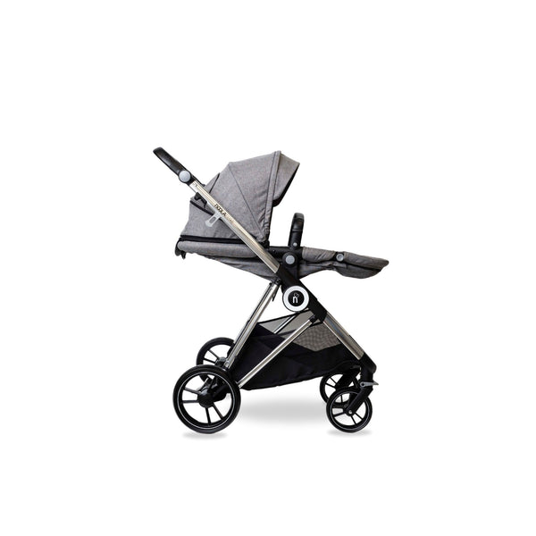 noola luxe 2in1 baby stroller lunar grey