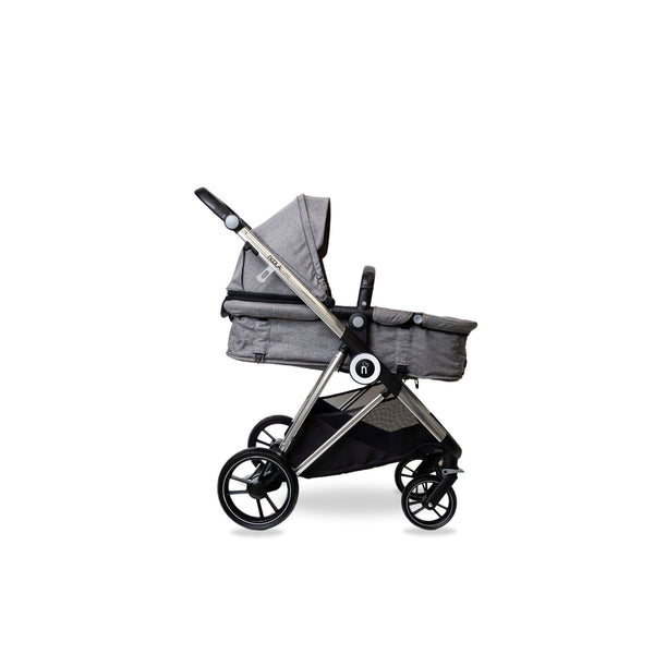 noola luxe 2in1 baby stroller lunar grey