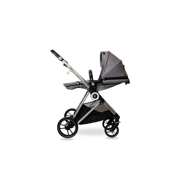 noola luxe 2in1 baby stroller lunar grey