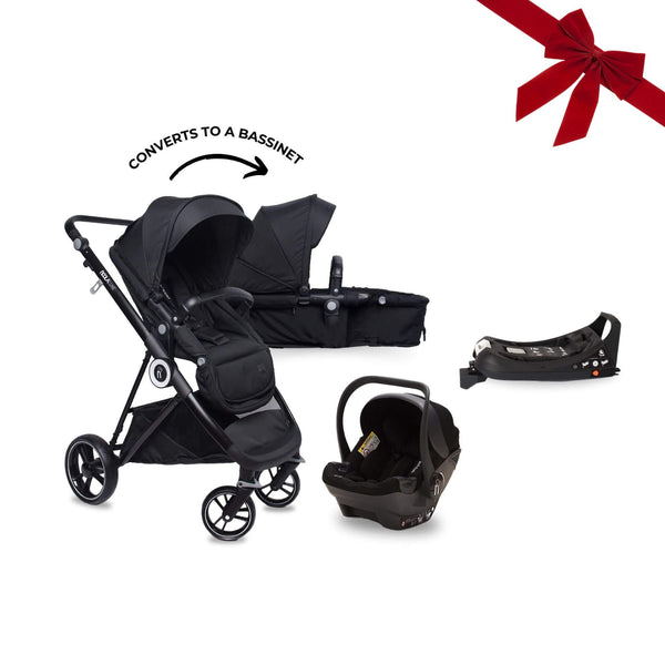 noola luxe baby pram stroller black