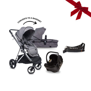 noola luxe baby pram stroller grey