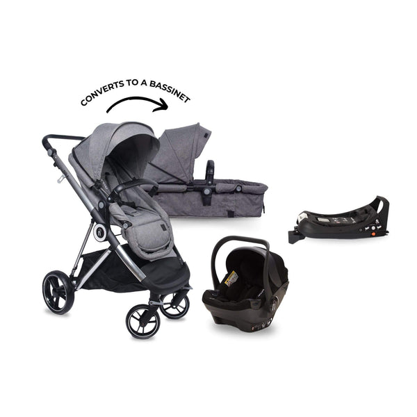 noola luxe baby pram stroller grey