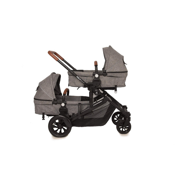 noola elitex2 8in1 twin travel system lunar grey baby stroller