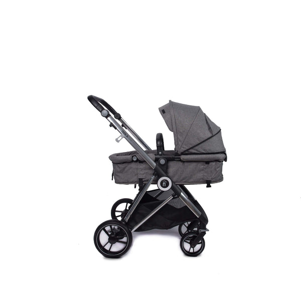 noola luxe 3in1 stroller pram travel system lunar grey