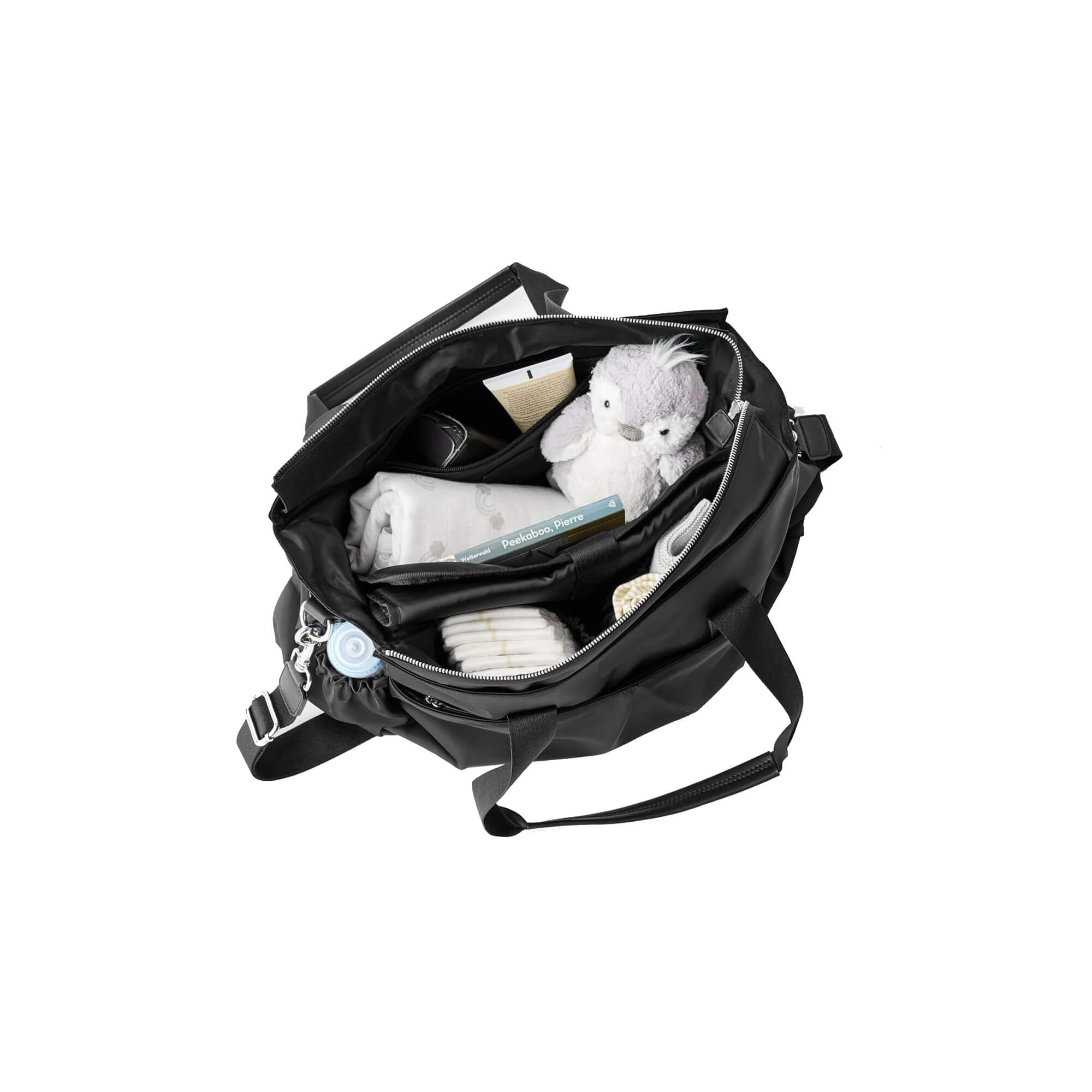 Black and grey diaper clearance bag