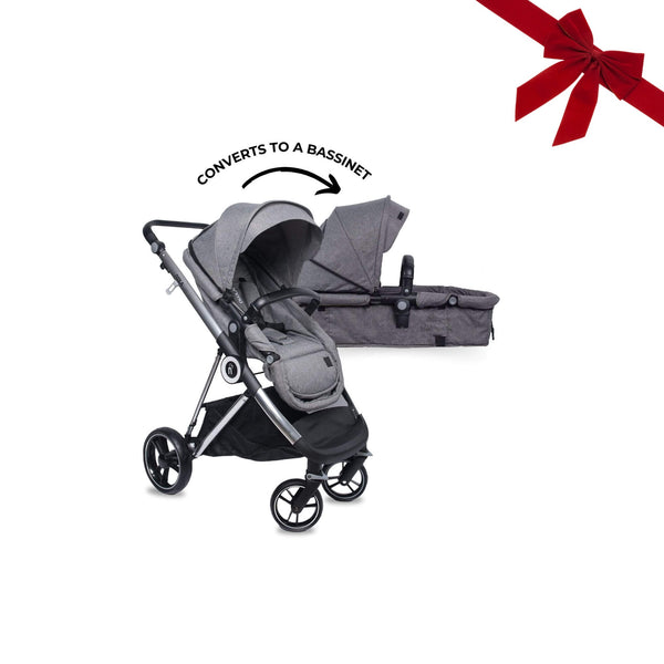 noola luxe baby pram stroller lunar grey